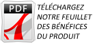 T�l�chargez notre feuiller des b�n�fices du produit